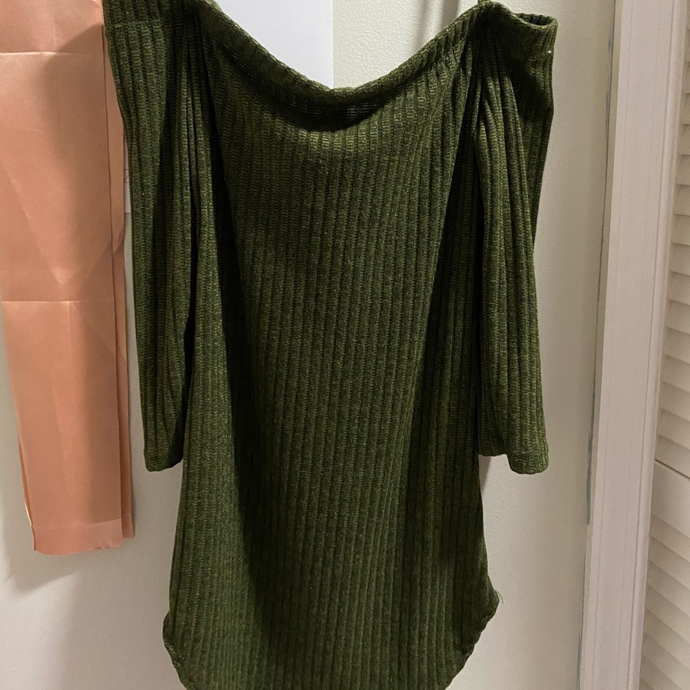 Green mini dress
